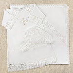 Крестильный комплект "Ольга" для девочки с пеленкой