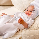 Крестильная рубашка "Голубая лоза" для мальчика