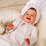 Крестильный комплект "Людмила" для девочки с пеленкой