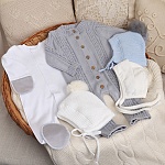 Вязаный комбинезон "Косички" серый