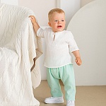 Костюмчик из муслина Дуэт мятно-ванильный для мальчика