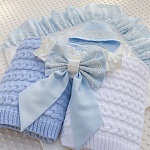 Комплект на выписку "Конфетти" голубой