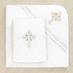 Крестильный набор для девочки "Традиция" с полотенцем