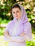 Платок с капюшоном для таинств "Сирень"