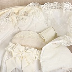 Комплект на выписку девочки "Люрекс" молоко-какао