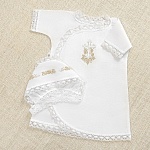 Крестильный комплект "Золотая лоза" унисекс с крыжмой