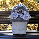 Зимний конверт на выписку "Пуф", серый