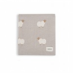 Плед вязаный Овечки, серый