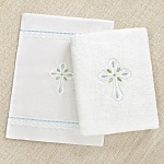 Крестильный набор для мальчика "Василёк" с полотенцем