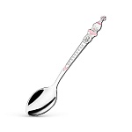 Серебряная ложечка с эмалью Крестнице