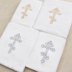 Крестильное махровое полотенце "Восьмиконечный крест"