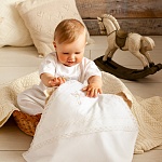 Кружевная пеленка для крещения "Лучезарный крест"