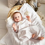 Крестильный набор для девочки "Традиция" с полотенцем