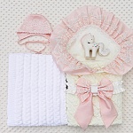 Комплект на выписку "Конфетти" розовый