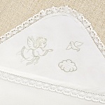 Теплая пеленка для крещения "Ангел" с капюшоном