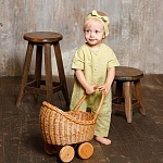 Льняной комбинезон Ветерок оливка