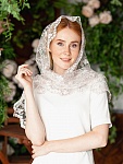 Большая кружевная косынка "Серебряный дождь"
