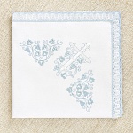 Тёплая крестильная пеленка с вышивкой "Лучик"