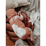 Боди и шапочка "Зайка" терракот