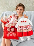 Комплект на выписку "Тезоро" красный для девочки