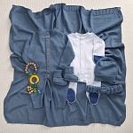 Набор комбинезон с пледом "Капелька" парламент