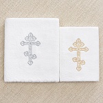 Крестильное махровое полотенце "Восьмиконечный крест"