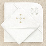 Махровый крестильный уголок с равносторонним крестом