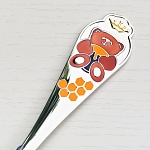 Серебряная ложка и вилка "Мишка"