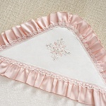 Махровая крестильная крыжма с оборкой "Жемчуг"