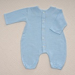 Комбинезон Облачко голубой из муслина