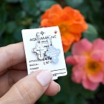Серебряный крестик 14786АКВ белая эмаль