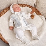 Комплект на выписку мальчика "Айвори" Флеоле