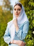Кружевная косынка "Вера" белый тенсель