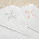 Махровый полотенце с уголком "Крестик с ромбиками"