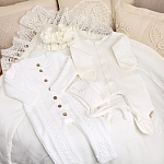 Вязаный комбинезон "Косички" молочный