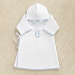 Теплая крестильная рубашка "Голубой Лучик"