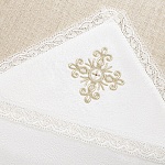 Махровое крестильное полотенце "Золотое кружево"
