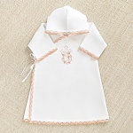 Крестильный набор "Розовый лучик" с полотенцем