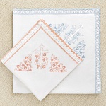 Тёплая крестильная пеленка с вышивкой "Лучик"