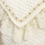 Вязаный комплект на выписку "Жемчуг" молочный