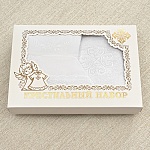 Крестильный набор для девочки "Аленка" с полотенцем