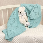 Детский плед "Сердечки" тиффани