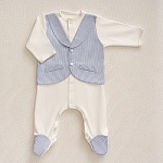 Костюмчик/комплект с уголком Денди нежная полоска