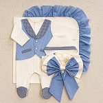 Костюмчик/комплект с уголком Денди яркая полоска