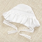 Нарядный чепчик-капор с бусинами "Дарья"