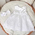 Комплект на выписку девочки "Самия" белоснежный