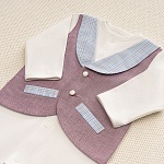 Костюмчик/комплект с уголком Денди клетка и ежевика