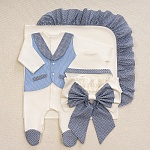 Костюмчик/комплект с уголком Денди яркая полоска