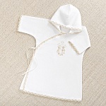 Крестильный набор унисекс "Бежевый лучик" с полотенцем