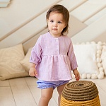 Костюмчик из муслина Дуэт сиренево-пудровый для девочки